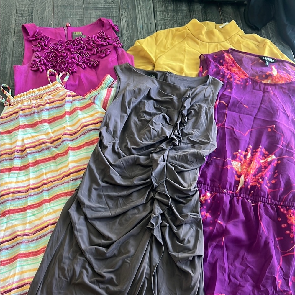 Vibrant Dress Collection LOT OF 5 sz 2/XS